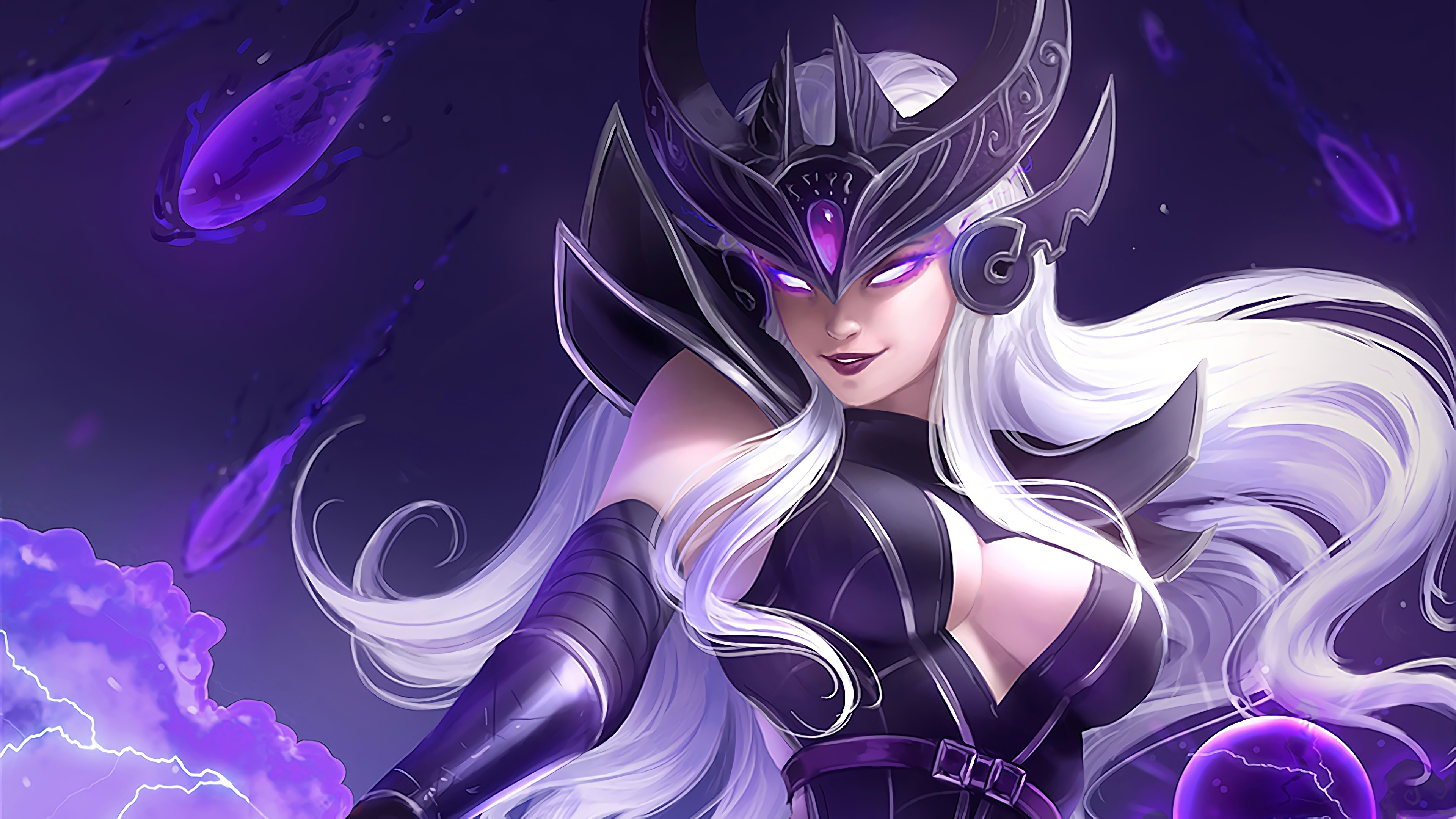 Syndra League Of Legends Lol 4k Wallpaper - League Of Legends Syndra Art , HD Wallpaper & Backgrounds