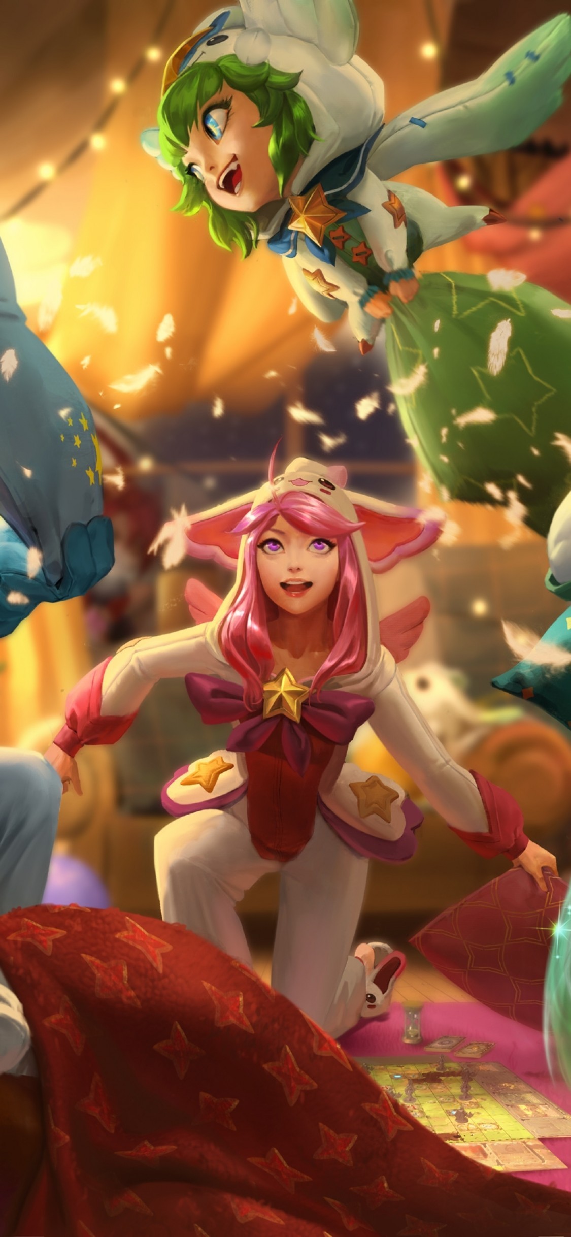 Ahri, Miss Fortune, Ezreal, Syndra, Star Guardian Skin, - Pajama Guardian Lux , HD Wallpaper & Backgrounds