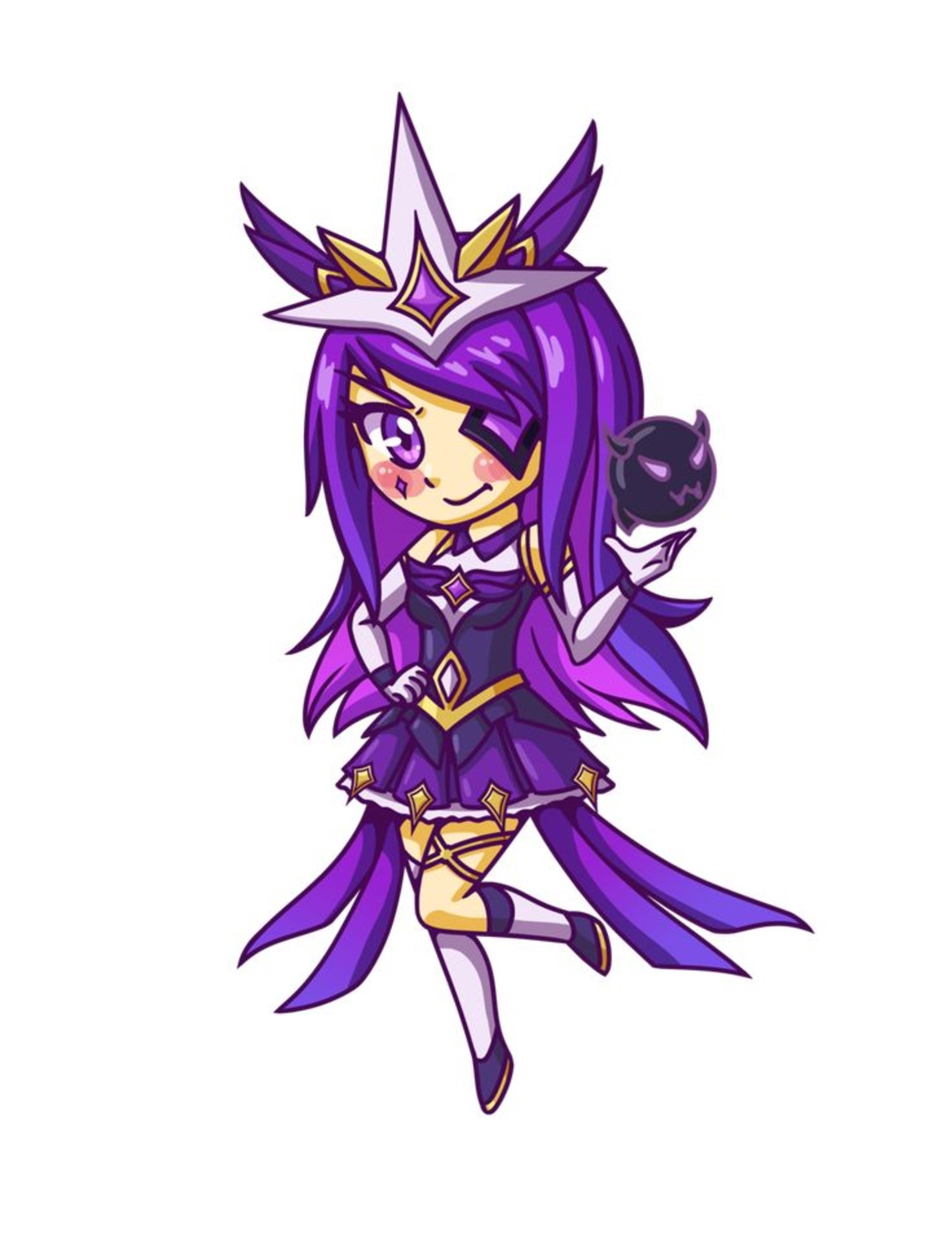 Android Mobiles Full Hd Resolutions 1080 X - Star Guardian Syndra Chibi , HD Wallpaper & Backgrounds