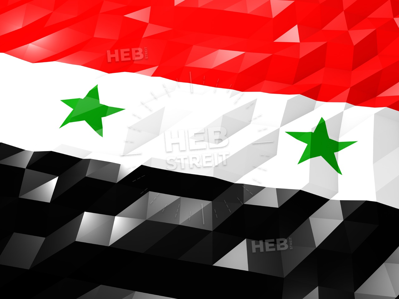 Flag Of Syria 3d Wallpaper Illustration - Paraguay Origami , HD Wallpaper & Backgrounds