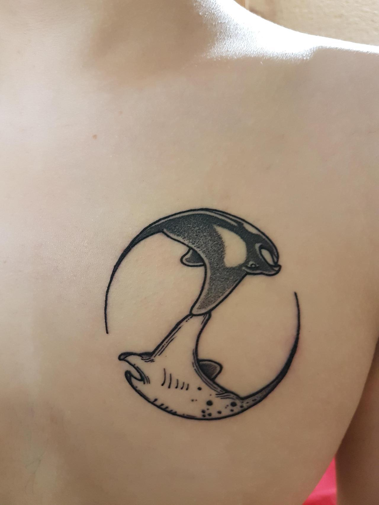 Beautiful Manta Ray Tattoo - Moana Manta Ray Tattoo , HD Wallpaper & Backgrounds