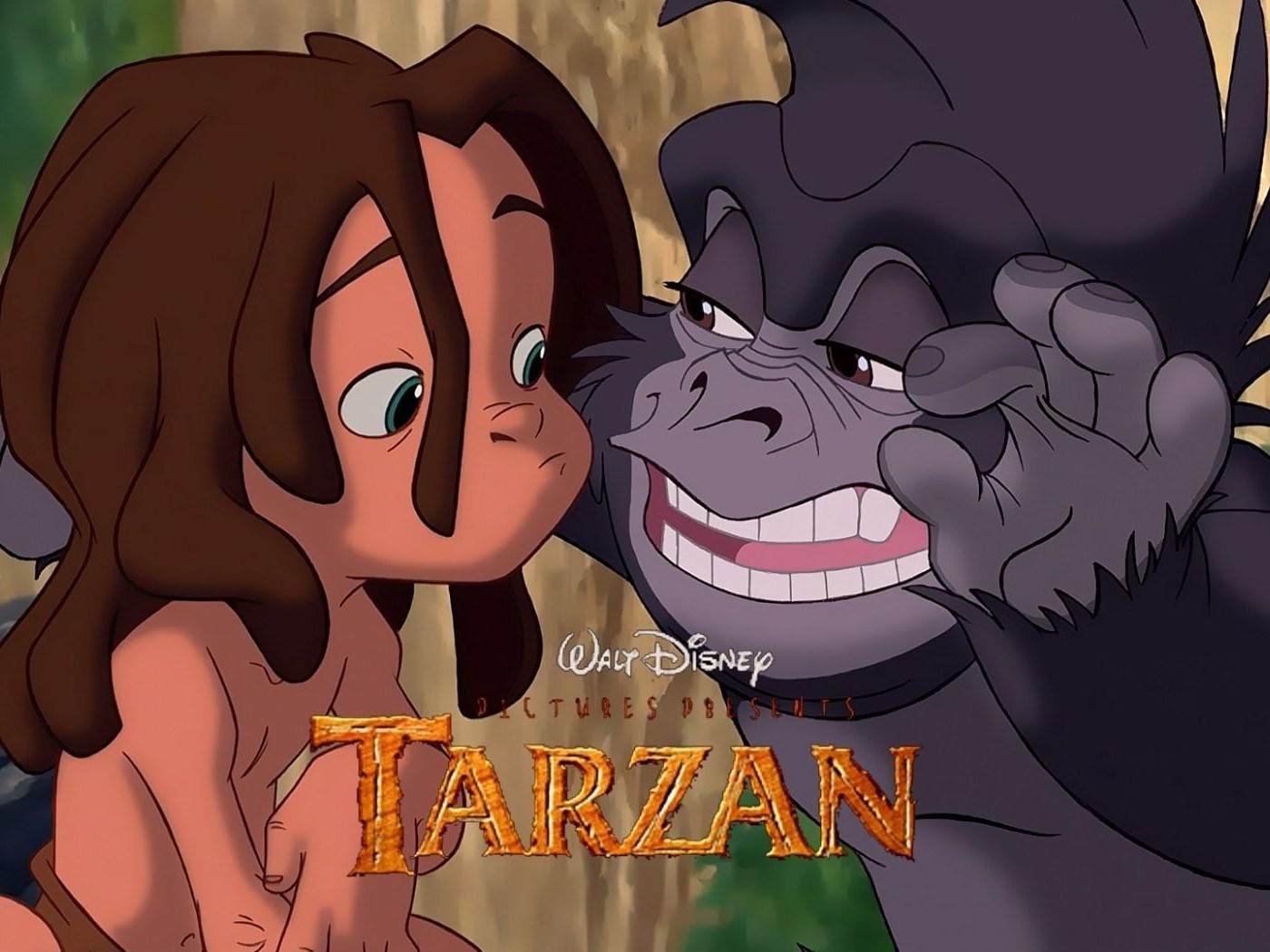 Tarzan Monkey Cartoon Hd Desktop Wallpaper - Tarzan Disney , HD Wallpaper & Backgrounds