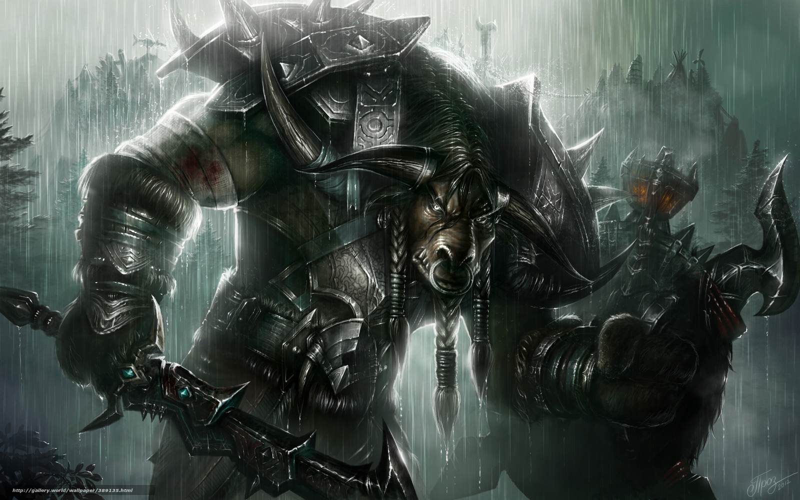 Download Wallpaper Warcraft, Islands, Tauren, Warrior - Wow Tauren Warrior Art , HD Wallpaper & Backgrounds