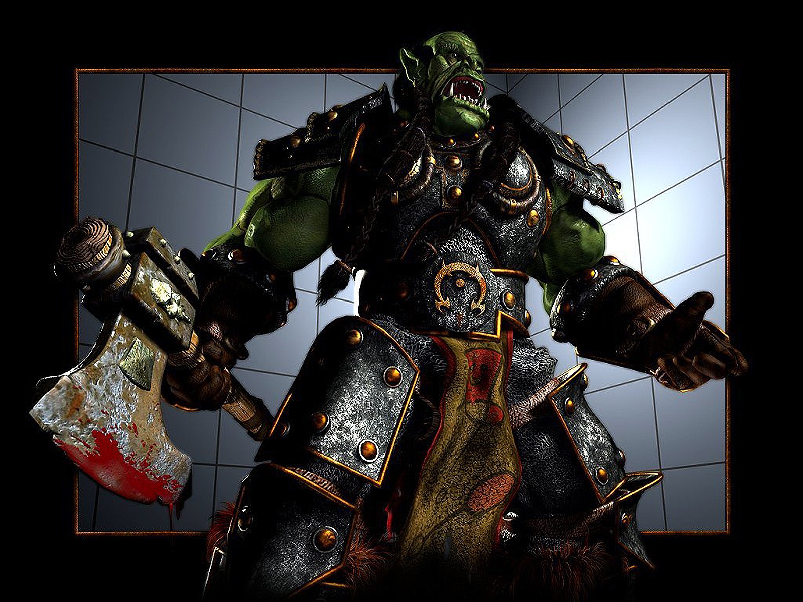 Previous - Warcraft - Wallpaper - Thrall Warcraft 3 Model , HD Wallpaper & Backgrounds