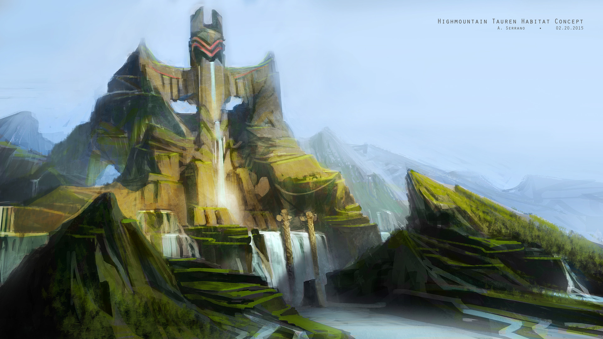 Highmountain Concept - World Of Warcraft Location Art , HD Wallpaper & Backgrounds