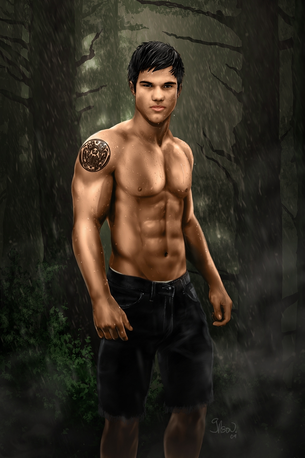 Taylor Lautner In Fan Creations - Jacob Taylor Lautner Abs , HD Wallpaper & Backgrounds