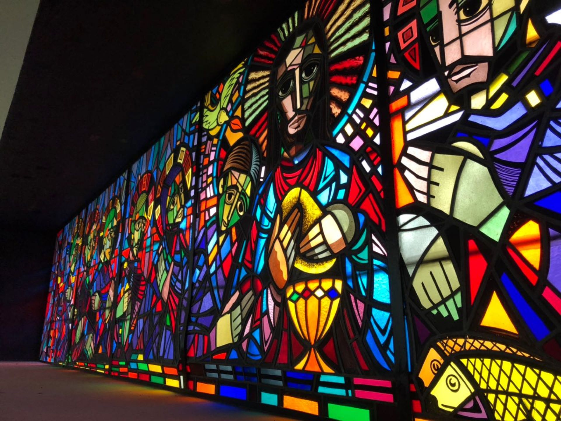 Jesus, Passion, Maria, Santa, Holy, Jesus Christ, Pan - Stained Glass , HD Wallpaper & Backgrounds