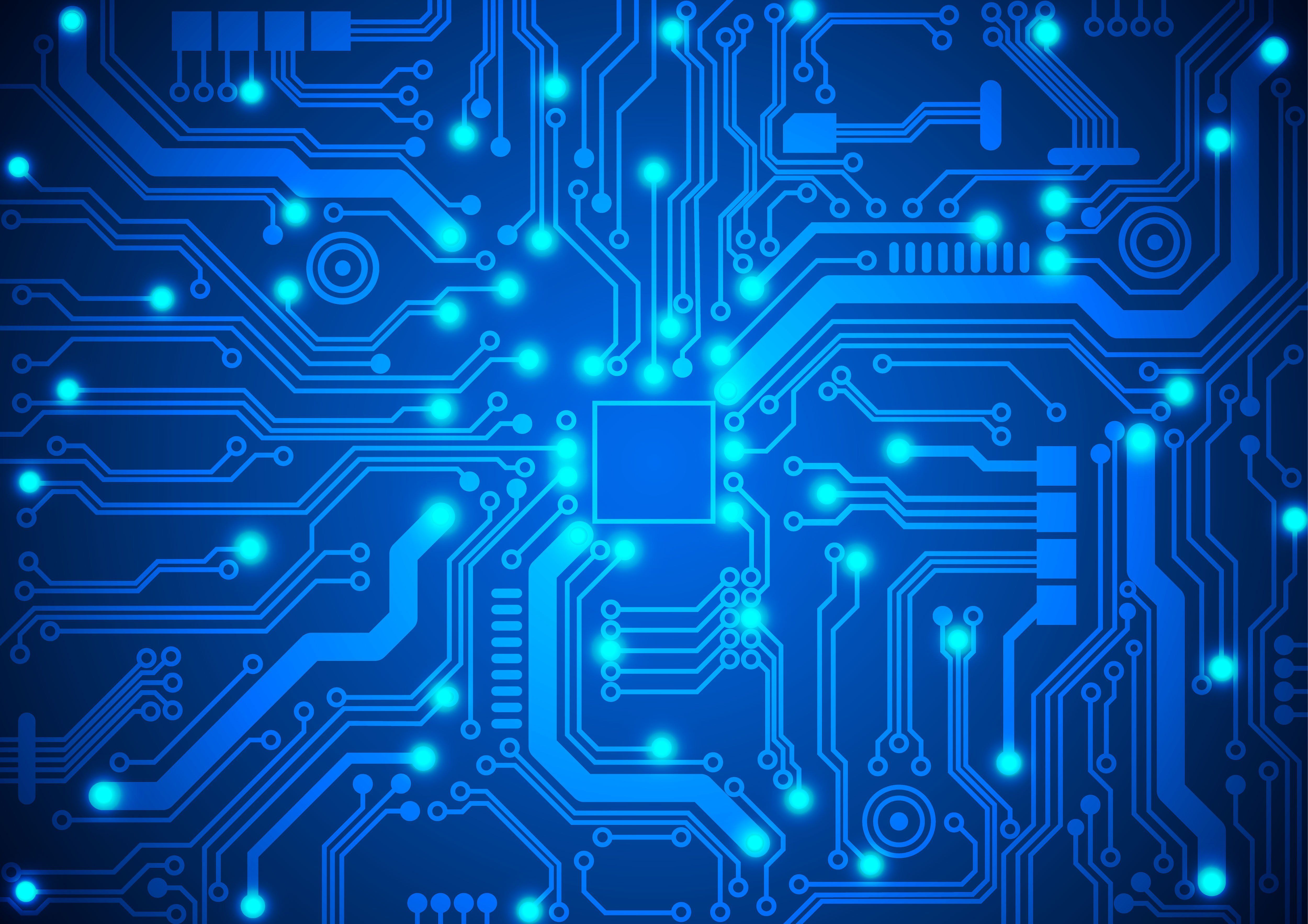 Electronics Machine Technology Circuit Electronic Computer - Circuit Board Vector Background , HD Wallpaper & Backgrounds