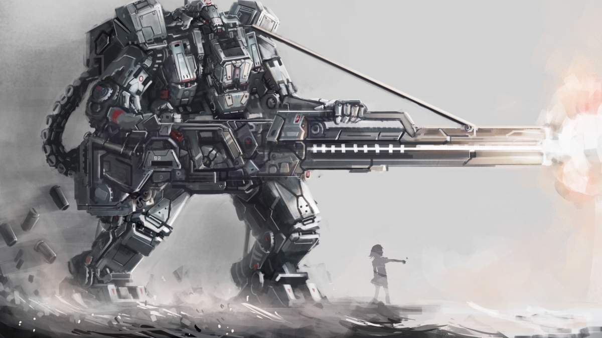 Skynet Debate And Artificial Intelligence In Warfare - Robot With A Gun , HD Wallpaper & Backgrounds