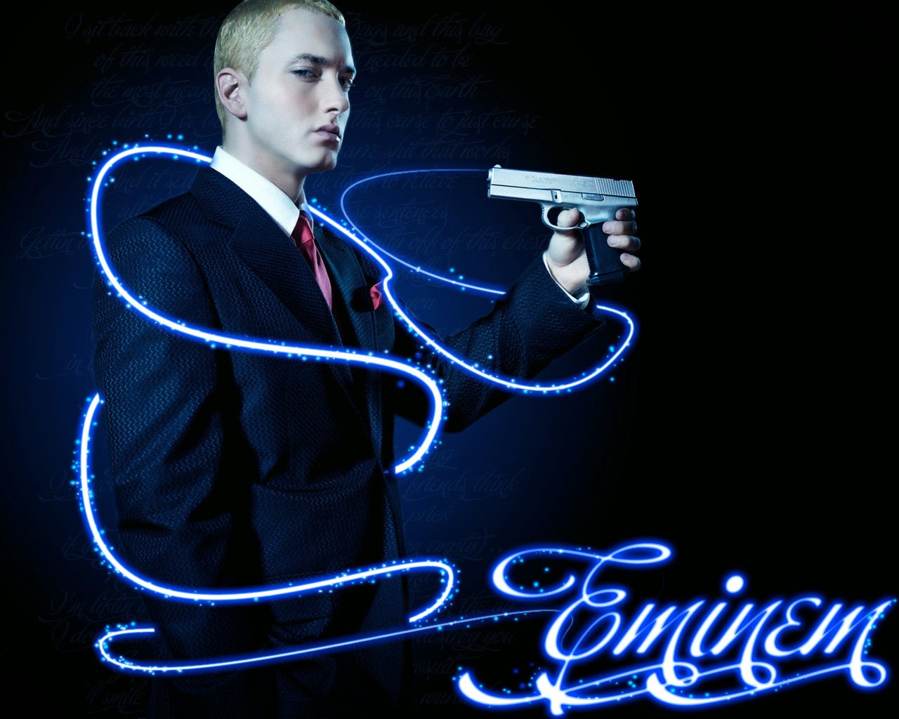 Eminem With Gun - Slim Shady Eminem , HD Wallpaper & Backgrounds
