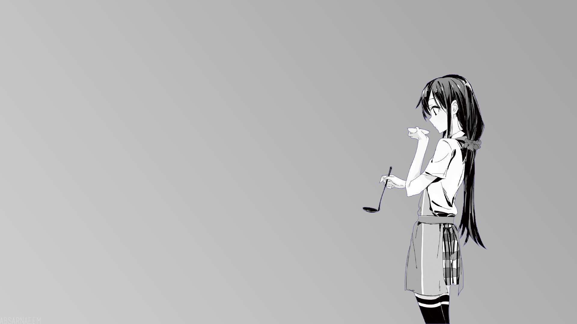 Yukino Yukinoshita Wallpaper - Anime Love Trắng Đen , HD Wallpaper & Backgrounds