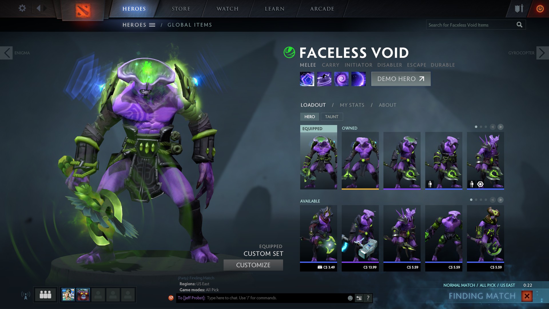 Thought I Should Share My Favourite Faceless Void Mixed - Dota 2 Faceless Void Mix Set , HD Wallpaper & Backgrounds