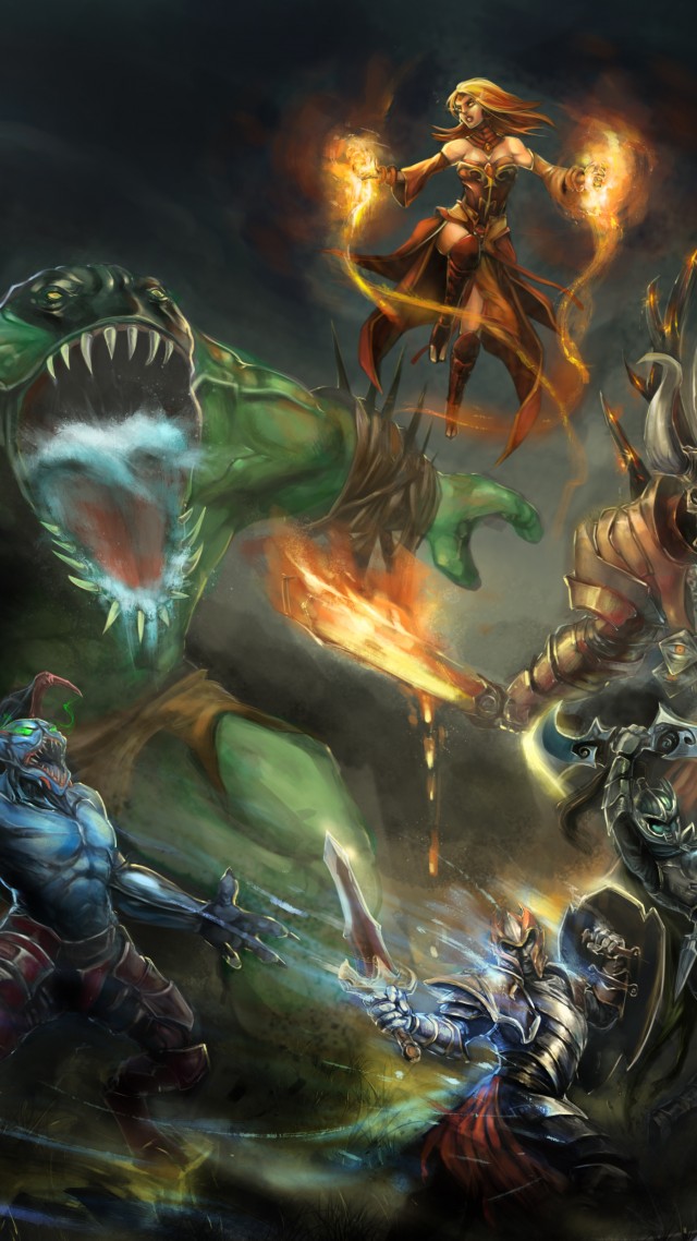 Fire Dota 2, Game, Characters, Hero, Monster, Fantasy, - Dota 2 Heroes Hd , HD Wallpaper & Backgrounds