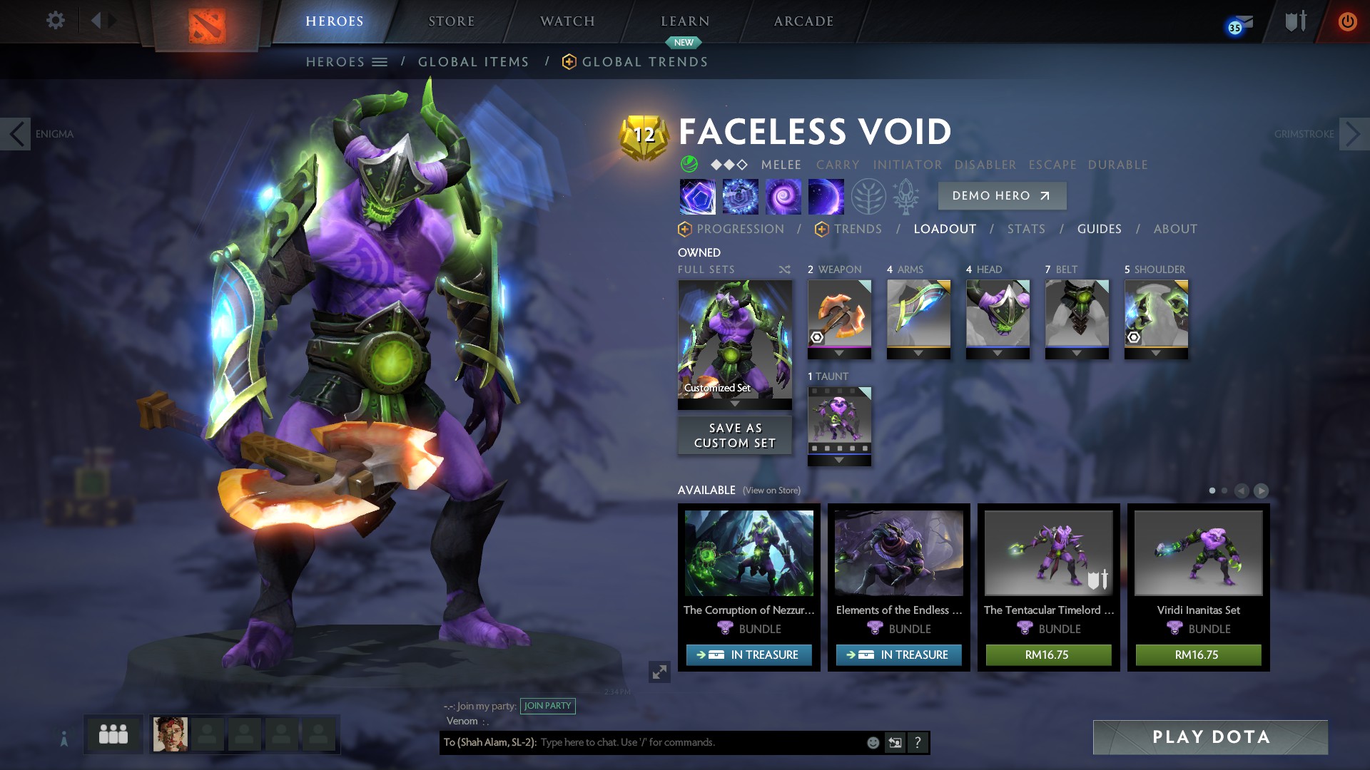 Dota2fashionadvice - Dota 2 Faceless Void Mix Set , HD Wallpaper & Backgrounds