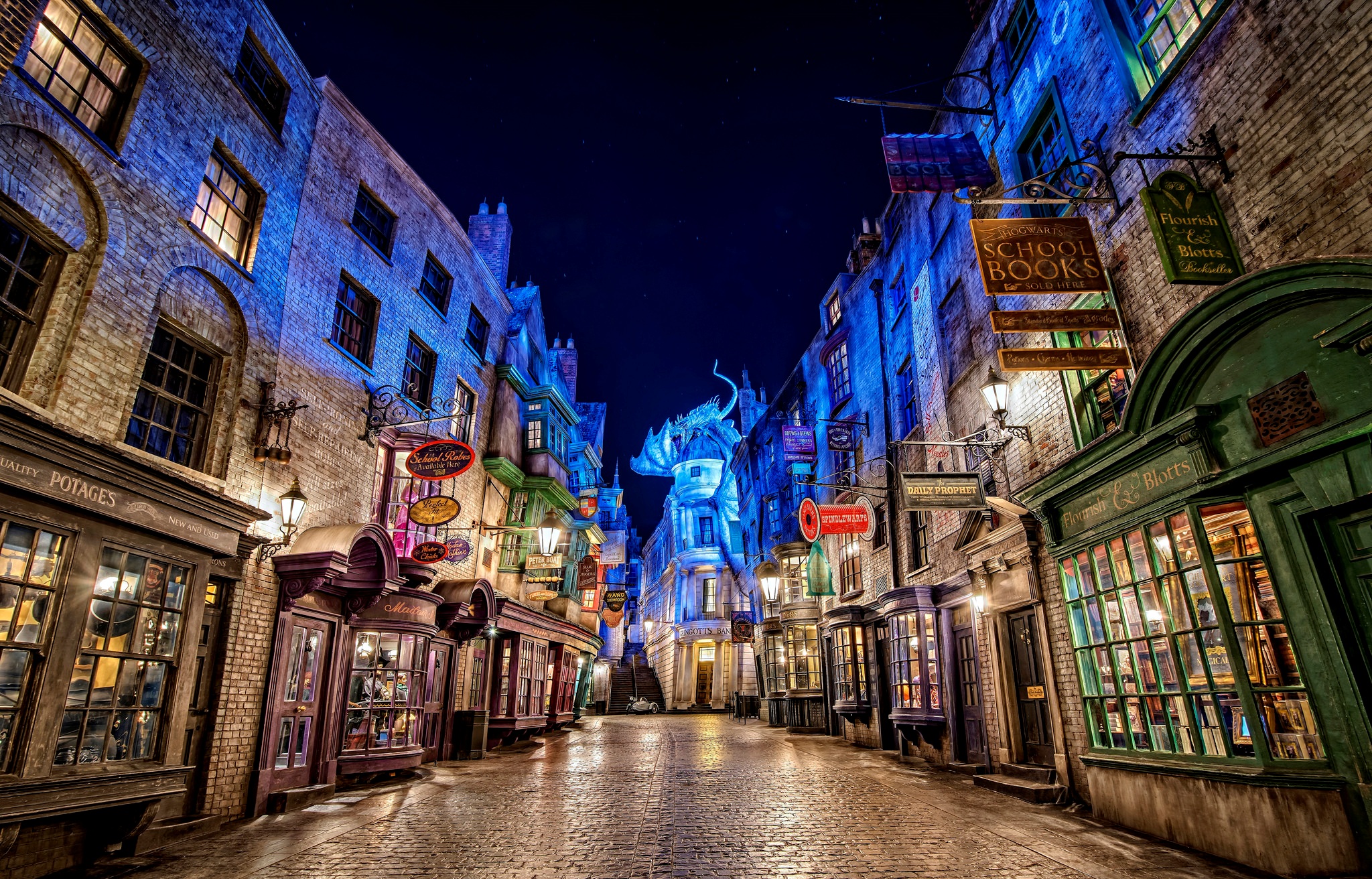 Diagon Alley From Harry Potter At Universal Studios - Harry Potter Diagon Alley Background , HD Wallpaper & Backgrounds