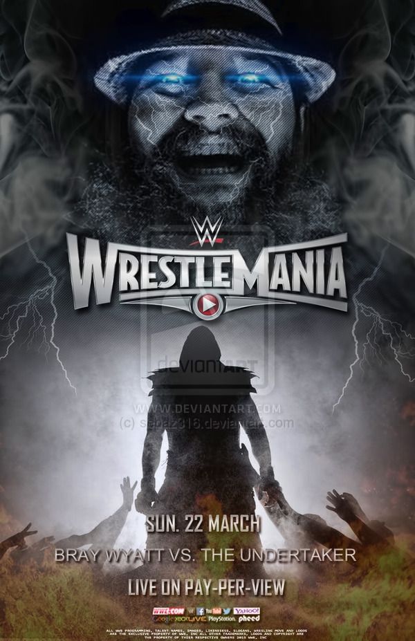 Undertaker Vs Bray Wyatt Wrestlemania 31 Poster By - Wwe Wrestlemania , HD Wallpaper & Backgrounds