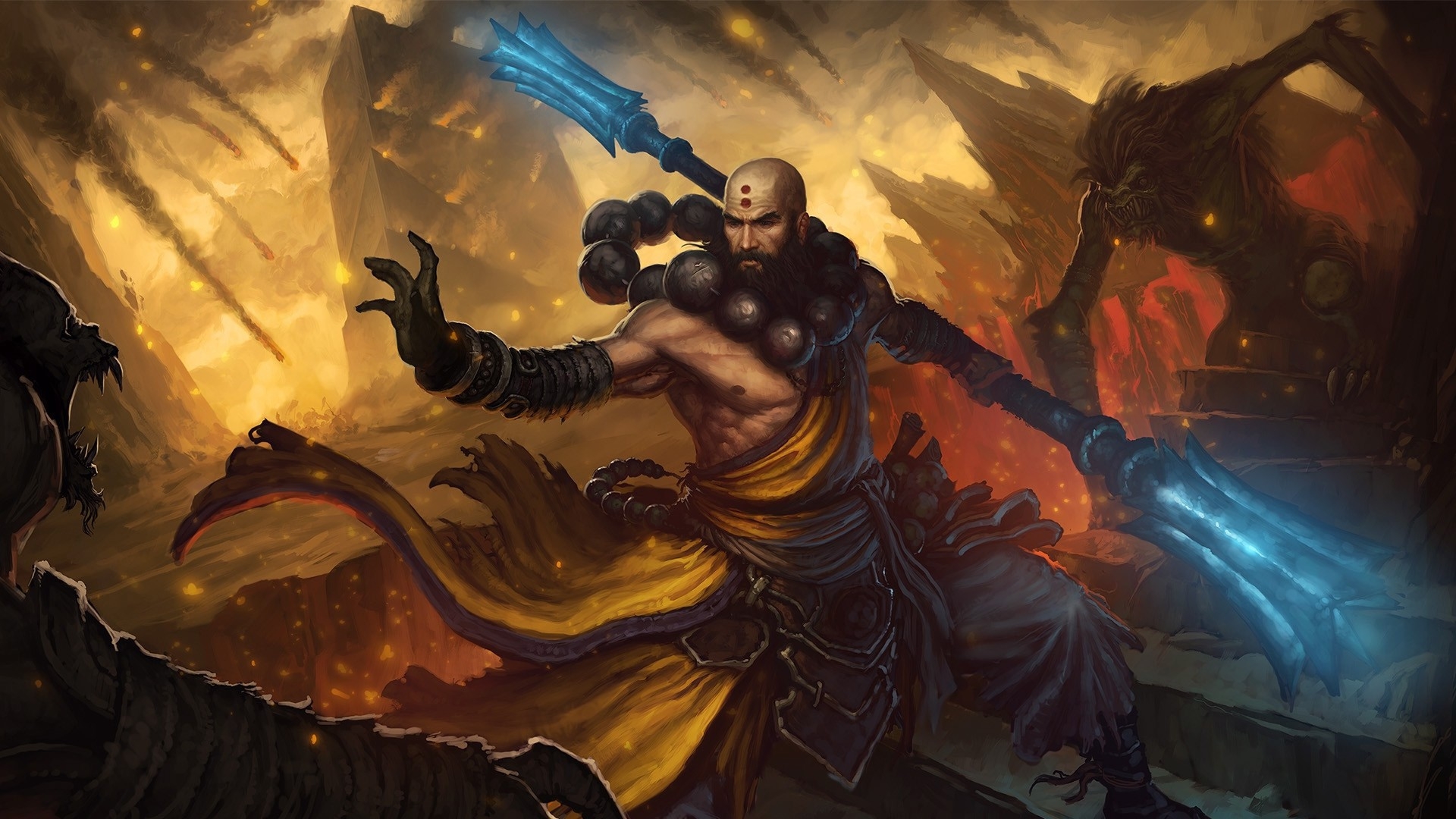 Download Open Original - Diablo 3 Monk , HD Wallpaper & Backgrounds