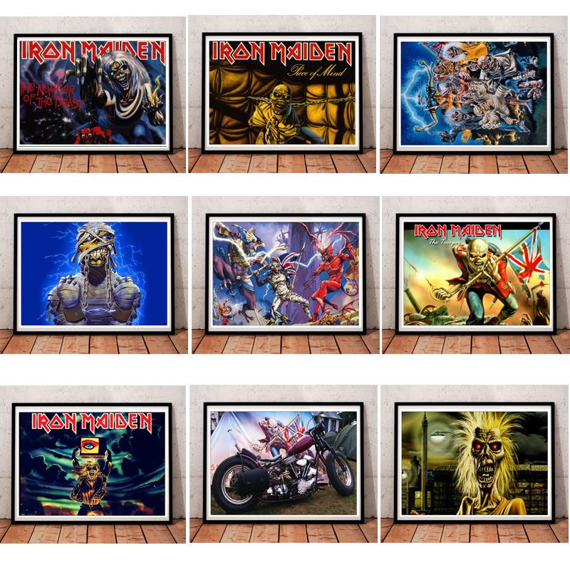 Iron Maiden Coated Paper Clear Image Painting Home - Iron Maiden The Trooper , HD Wallpaper & Backgrounds