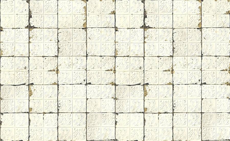 Tin Wallpaper Tiles Faux Ceiling Piet Hein Eek Wallpaper By