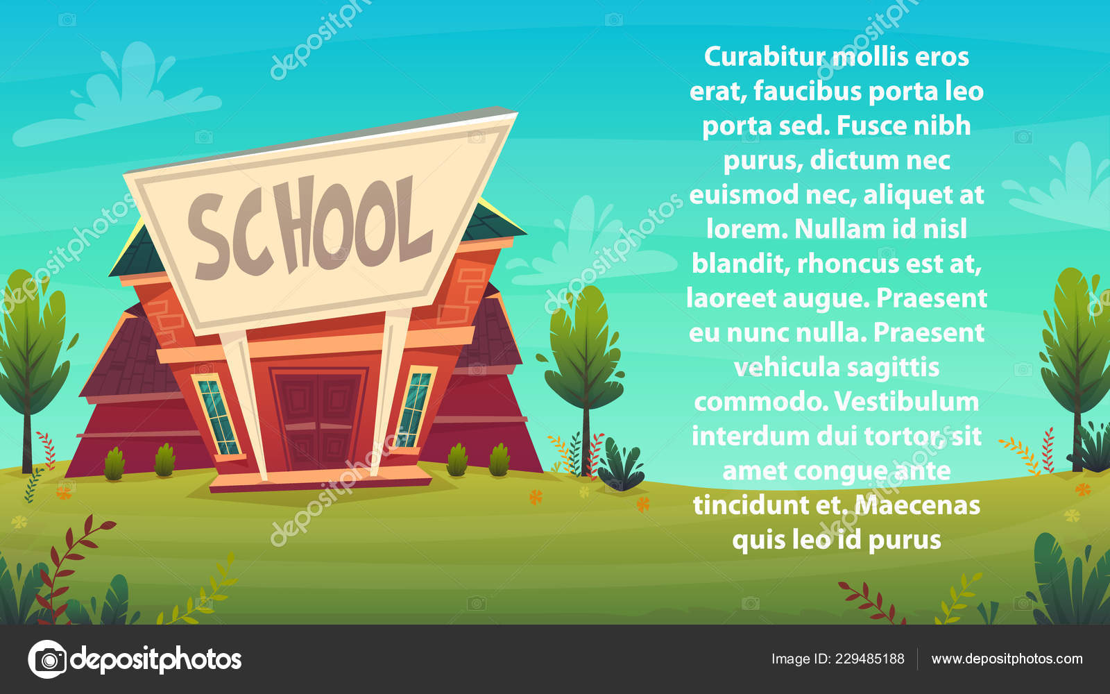 Cartoon School Background Wallpaper Place For Text - House , HD Wallpaper & Backgrounds