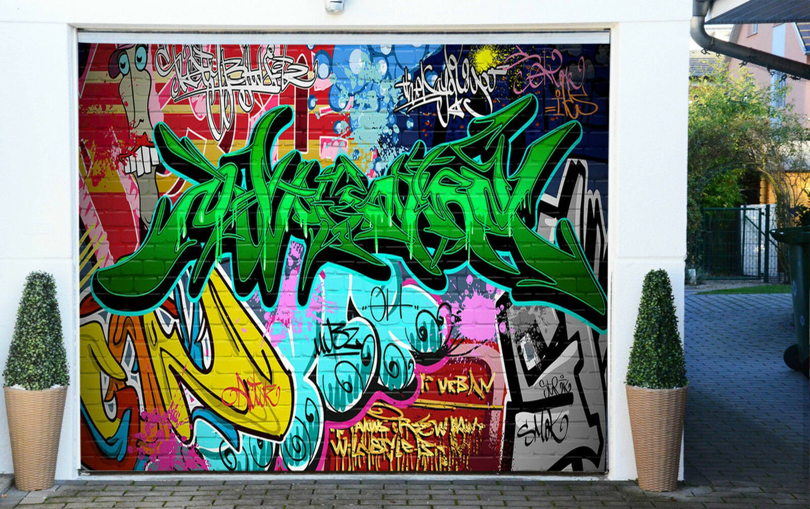 3d Graffiti Font 4 Garage Porta Porta Porta Stampe - New York Graffiti Murales , HD Wallpaper & Backgrounds