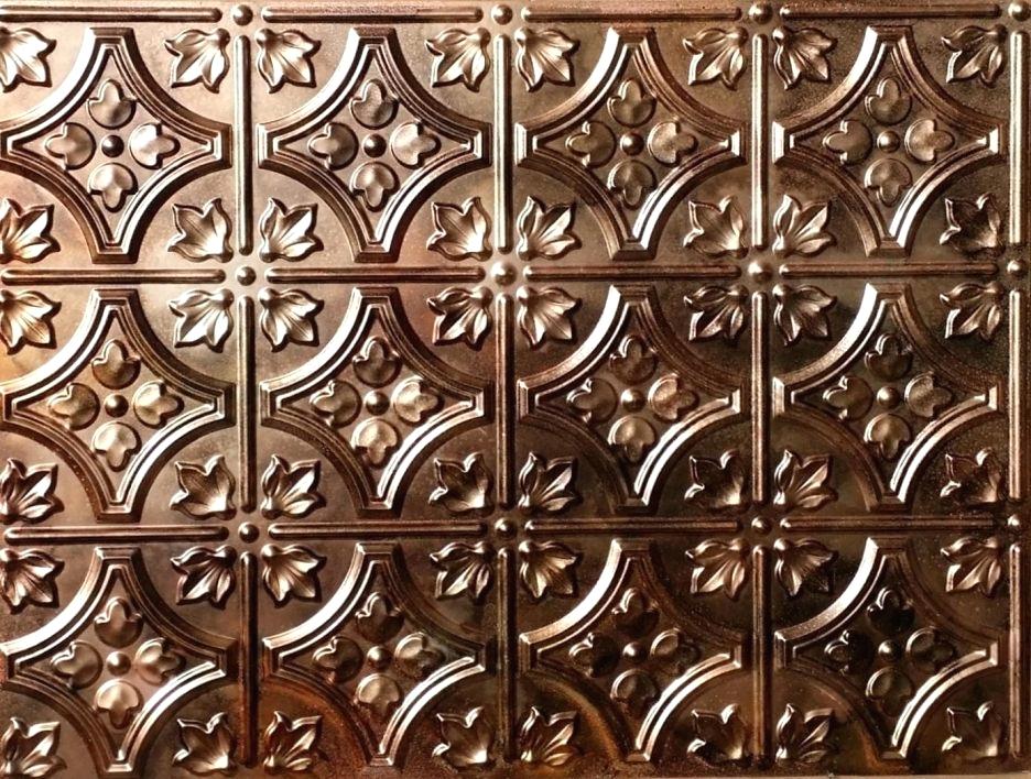 Faux Metal Ceiling Tiles Copper Tin Pressed Panels Motif