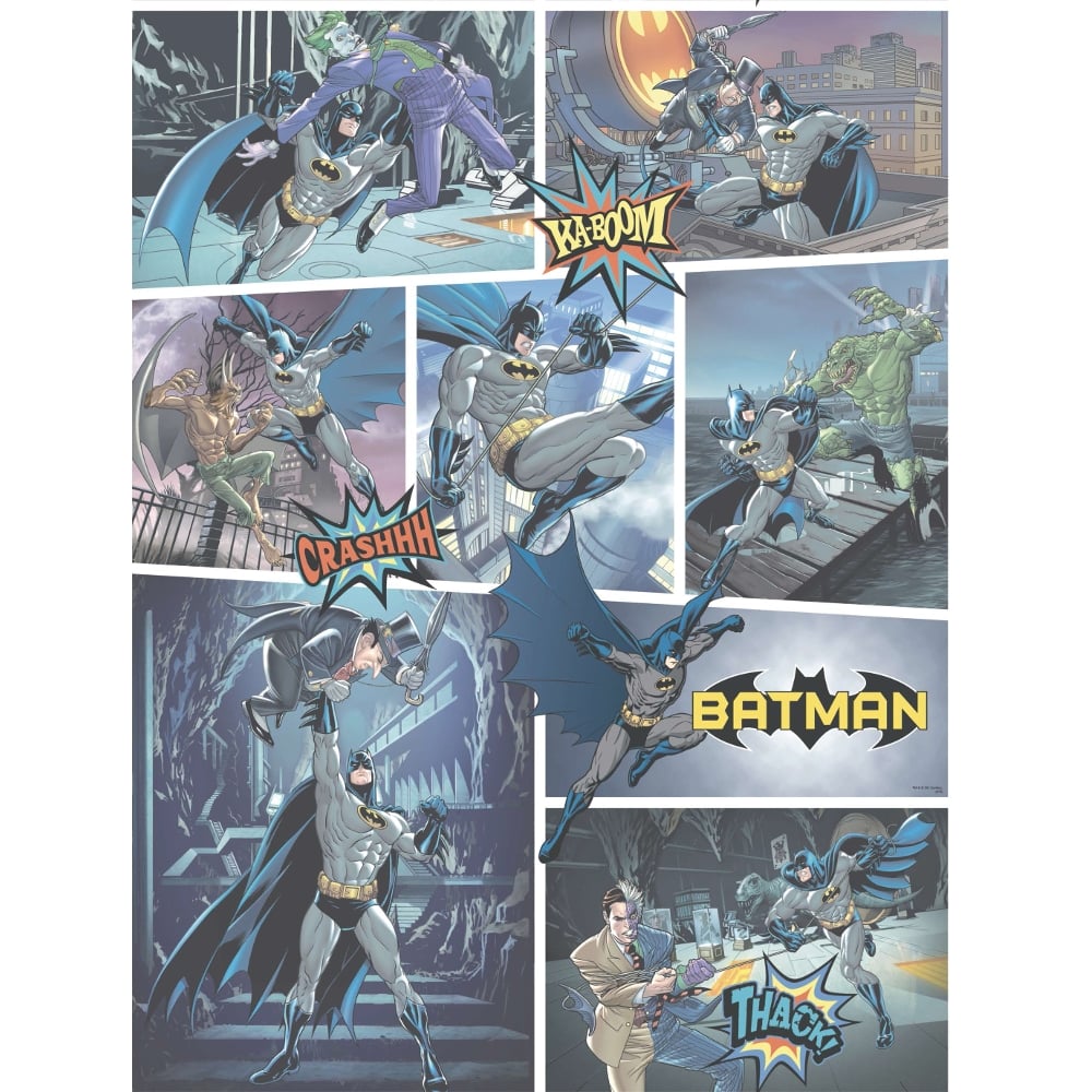 Galerie Official Batman Comic Strip Pattern Dc Joker - Batman Action Scene Comic , HD Wallpaper & Backgrounds