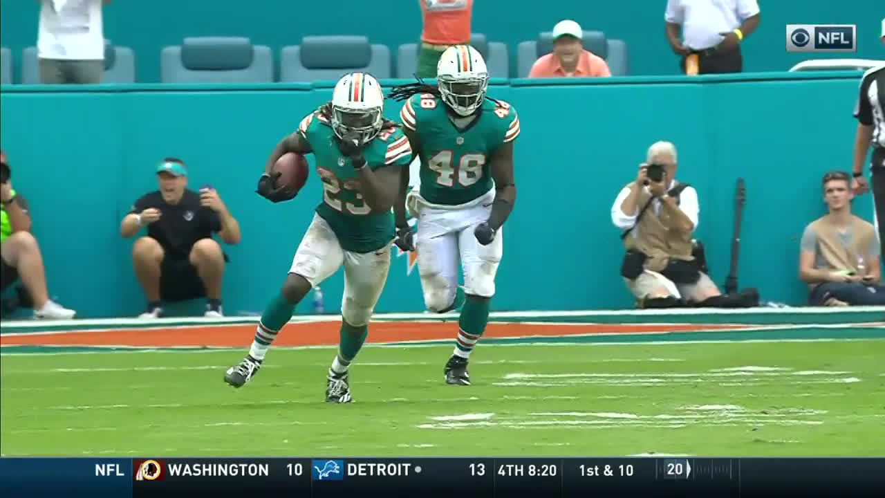 Miami Dolphins Running Back Jay Ajayi Again Rushes - Kick American Football , HD Wallpaper & Backgrounds