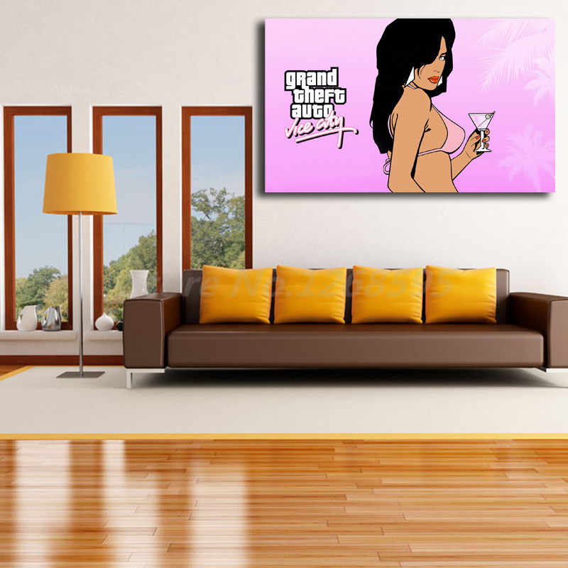 Grand Theft Auto Vice City Women Hd Wallpaper Canvas - Gta Vice City , HD Wallpaper & Backgrounds