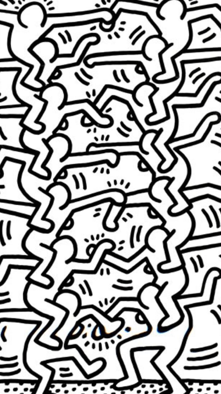 Keith Haring 1984 Print , HD Wallpaper & Backgrounds