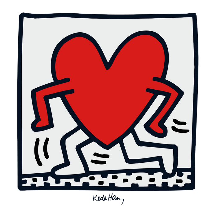 Heart Walking Wallpaper By Dejavu777 - Keith Haring Running Heart , HD Wallpaper & Backgrounds
