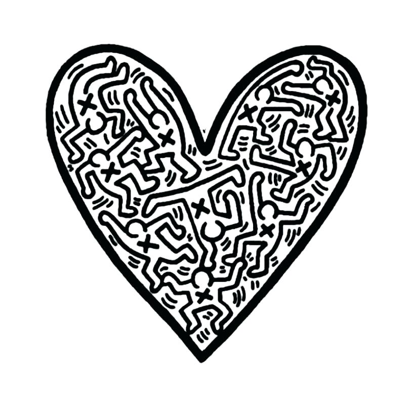 Keith Haring Coloring Pages Haring Coloring Pages Beautiful - Dessin Facile A Faire Street Art , HD Wallpaper & Backgrounds