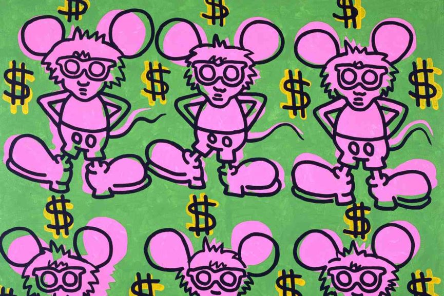 Street Art Legends - Keith Haring Andy Warhol Mouse , HD Wallpaper & Backgrounds