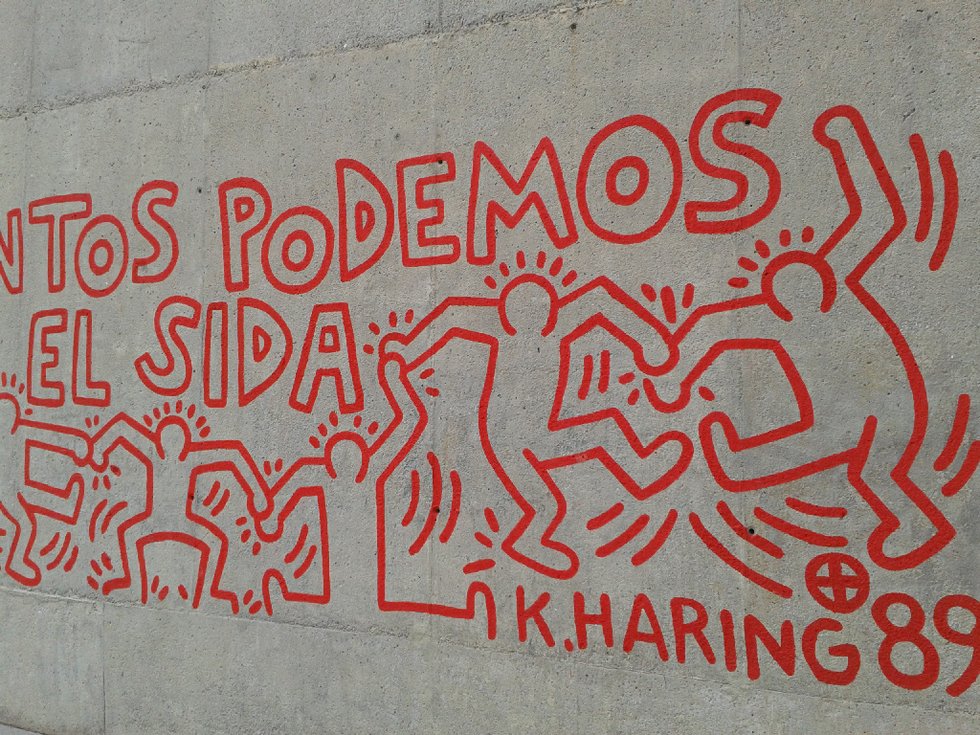 Keith Haring Mural Barcelona , HD Wallpaper & Backgrounds