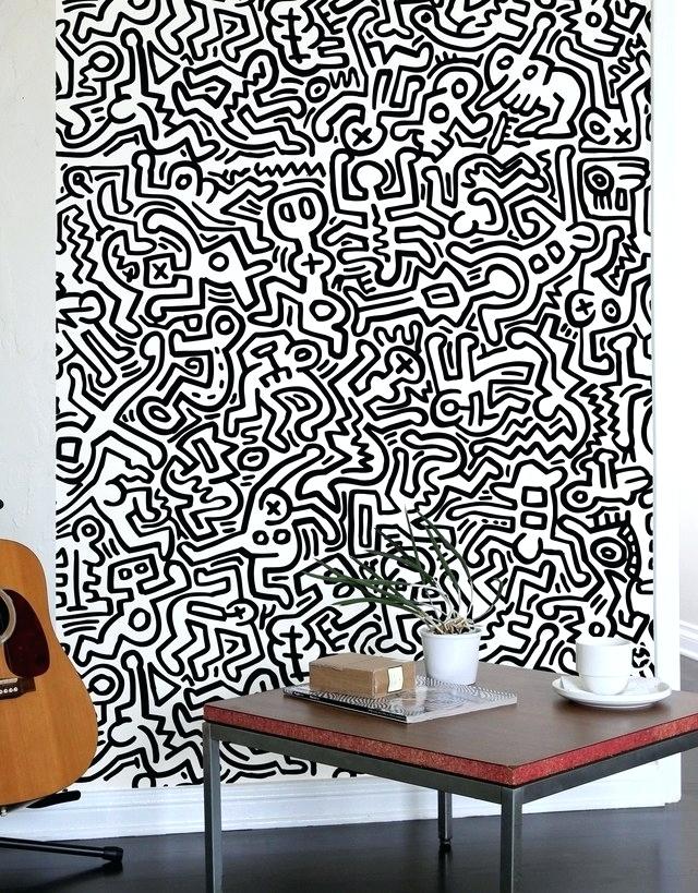 Keith Haring Wallpaper Combined With Chic Wallpapers - Keith Haring , HD Wallpaper & Backgrounds