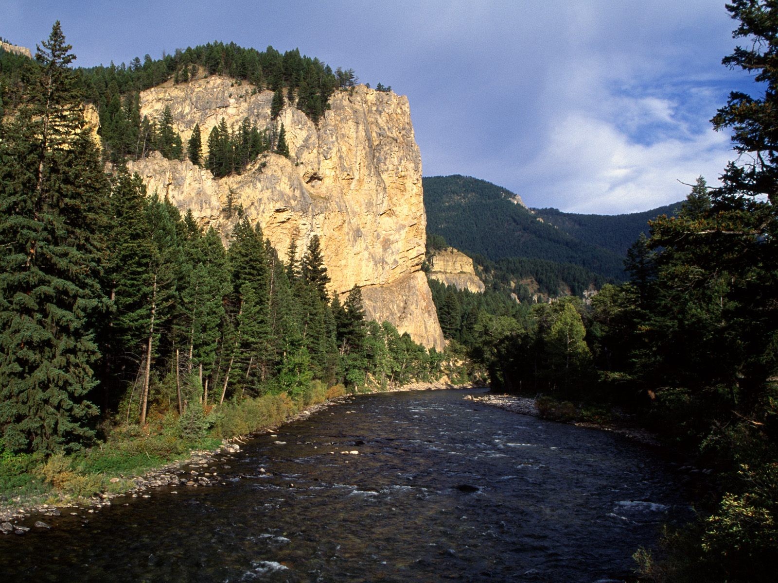 Linda Paisagem Natureza Arvores Montanhas Ceu Agua - Обои На Рабочий Стол Тайга , HD Wallpaper & Backgrounds