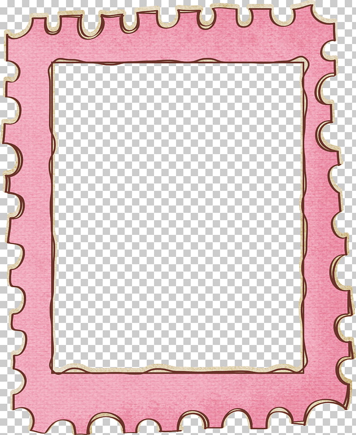 Postage Stamp Frame , Cute Stamps Border, Pink Puzzle - Frame Border Png Simple , HD Wallpaper & Backgrounds