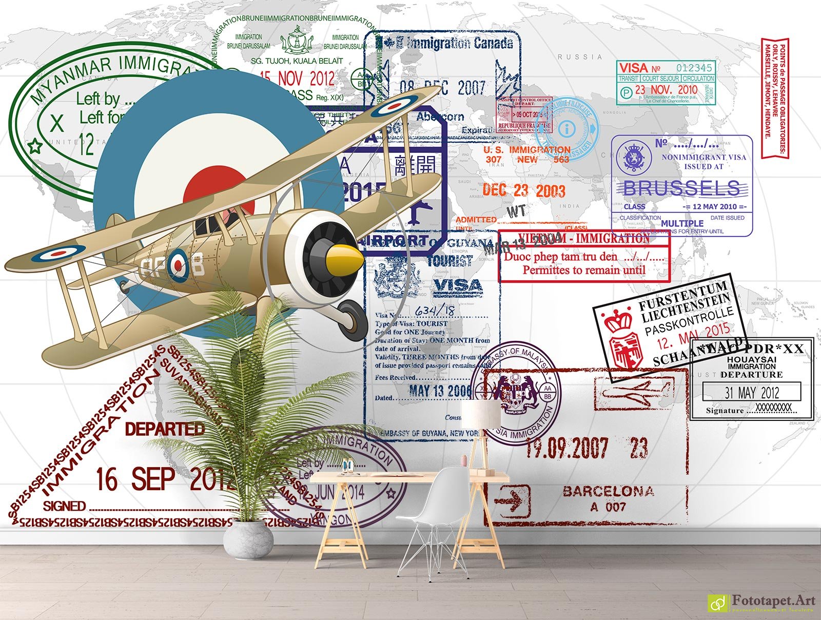 Children's Wallpaper & Wall Murals - Model Aircraft , HD Wallpaper & Backgrounds