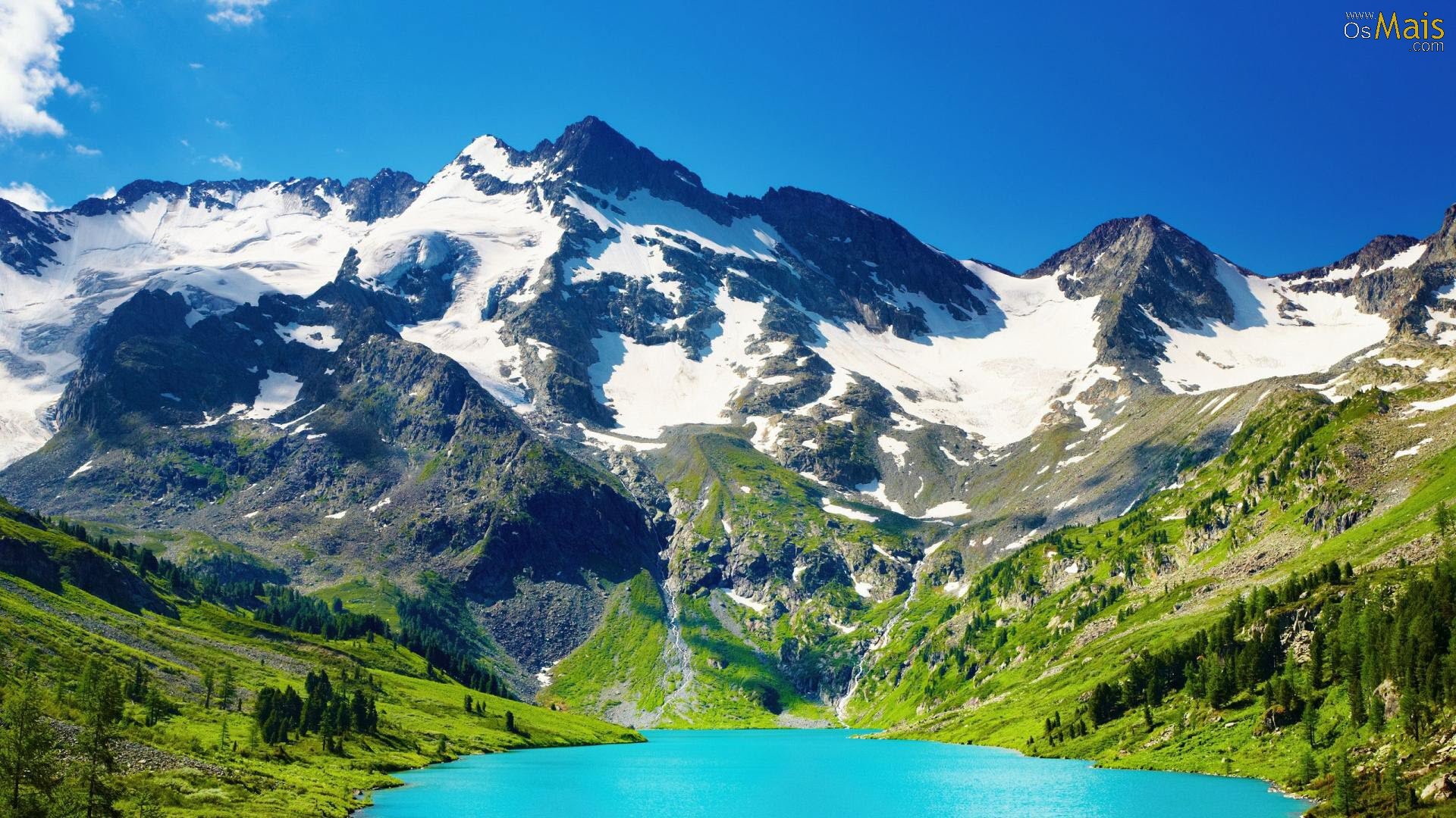 Papel De Parede Montanhas E Lago Azul - 2k Nature , HD Wallpaper & Backgrounds