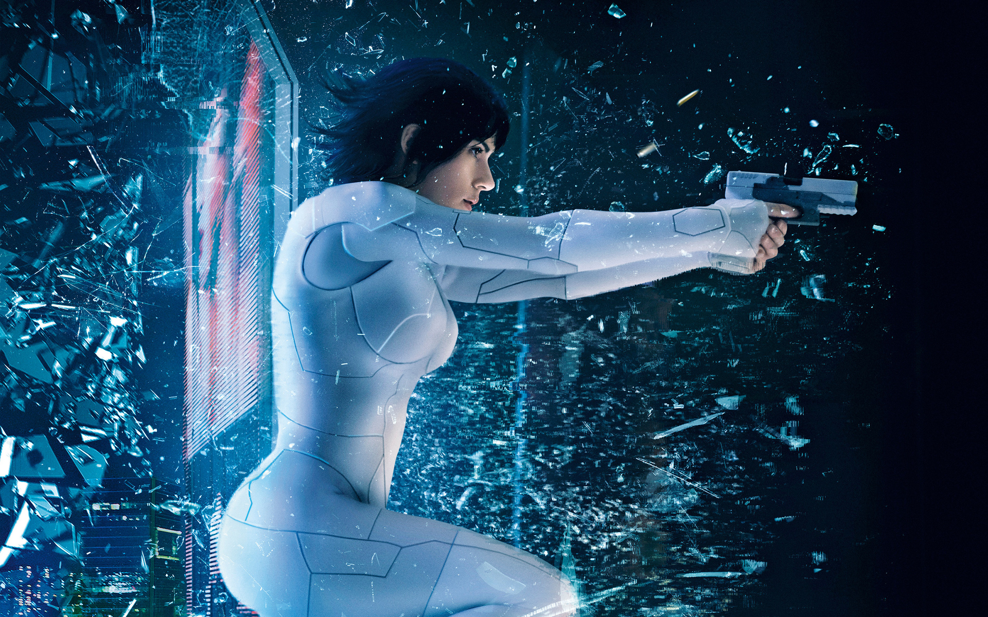 Space, Ghost In The Shell, Girl, Leisure, Motoko Kusanagi - Scarlett Johansson Ghost In The Shell Hd , HD Wallpaper & Backgrounds