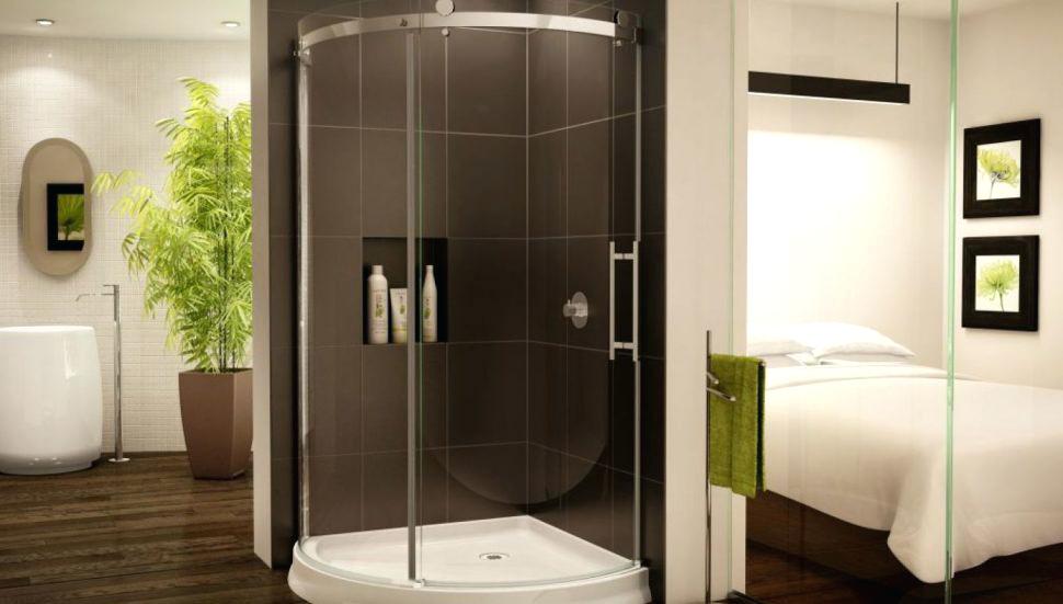 Luxury Home Depot Bathroom Doors Lovely Sets Hi Res - Corner Curved Glass Showers , HD Wallpaper & Backgrounds