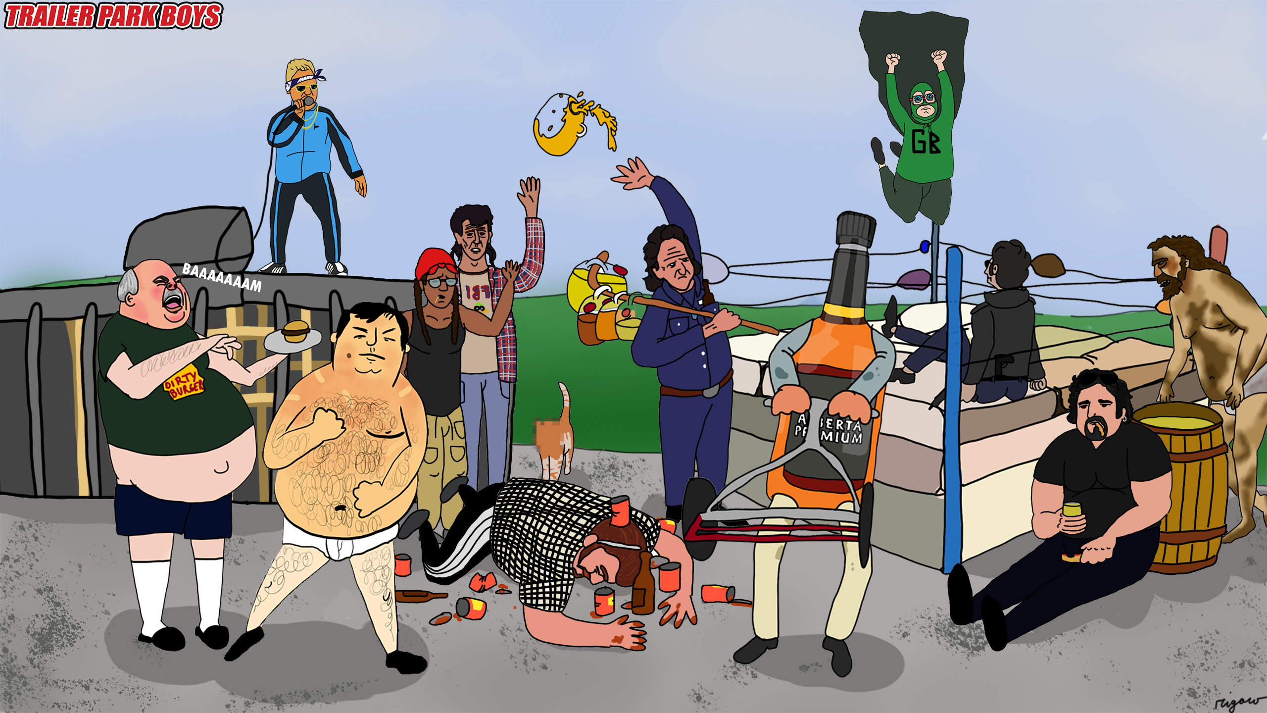 I Will Be Drawing Every Trailer Park Boy - Trailer Park Boys Animated , HD Wallpaper & Backgrounds