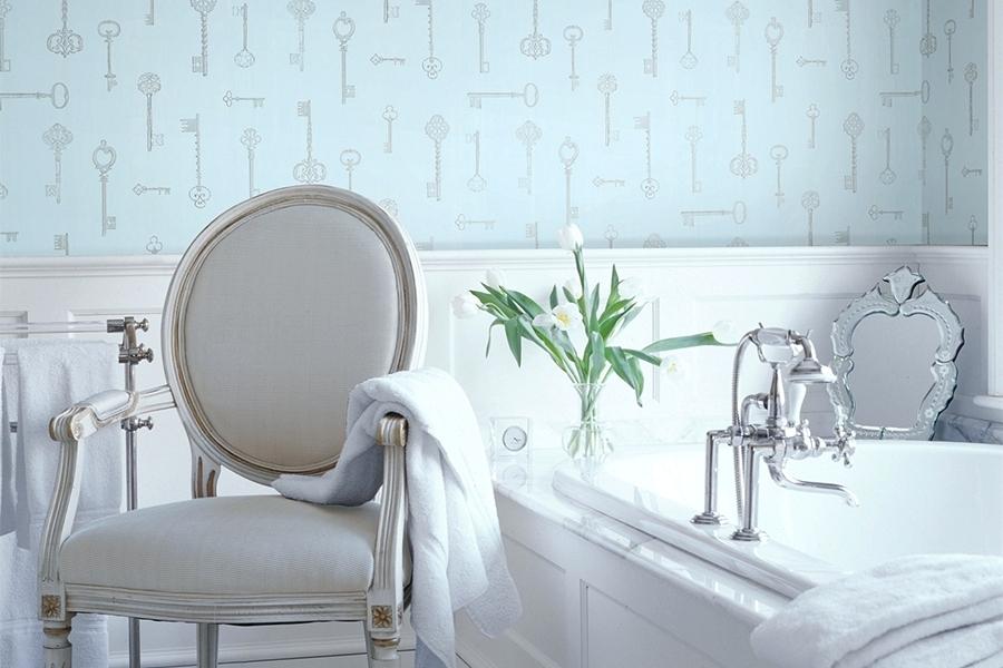 Wallpaper For Bathroom View Product Bathroom Wallpaper - Tree Wallpaper Blue Bathroom , HD Wallpaper & Backgrounds