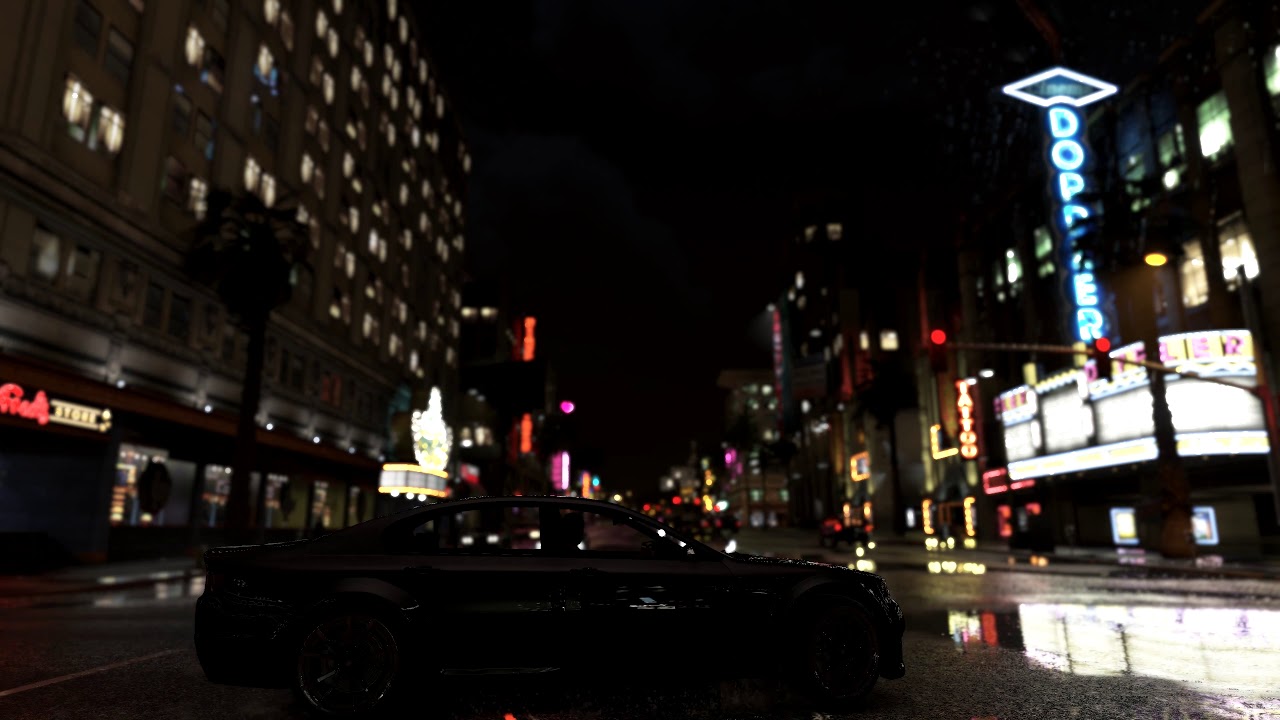 Los Santos Streets At Night - Gta Streets Night , HD Wallpaper & Backgrounds