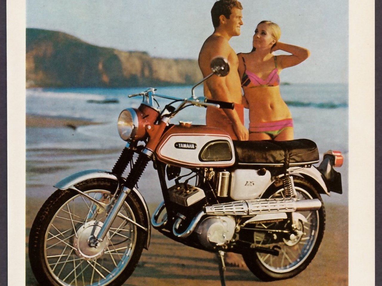 Wallpapers Id - - Vintage Yamaha Motorcycle Ad , HD Wallpaper & Backgrounds