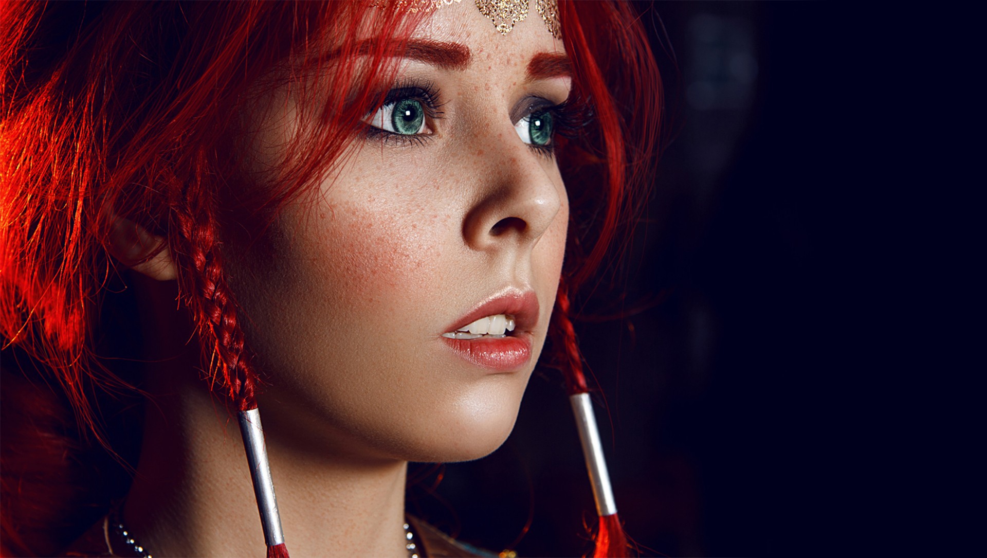 #helly Von Valentine, #face, #triss Merigold, #redhead, - Triss Merigold Cosplay Sexy , HD Wallpaper & Backgrounds