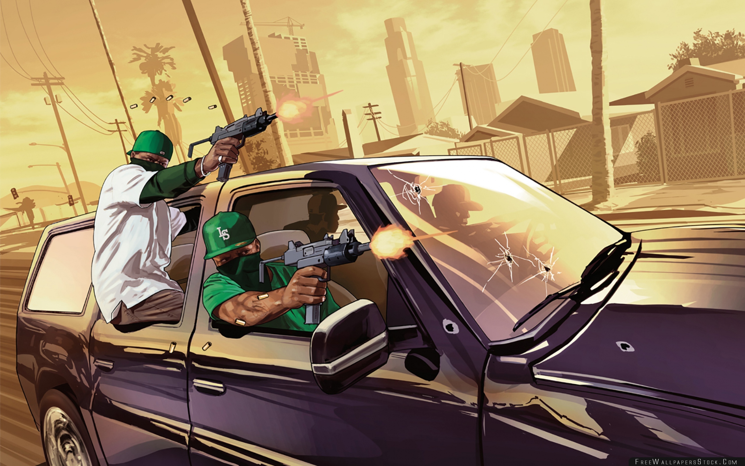 Grand Theft Auto Gta Grove Street Los Santos Wallpaper - Gta 5 Gang , HD Wallpaper & Backgrounds