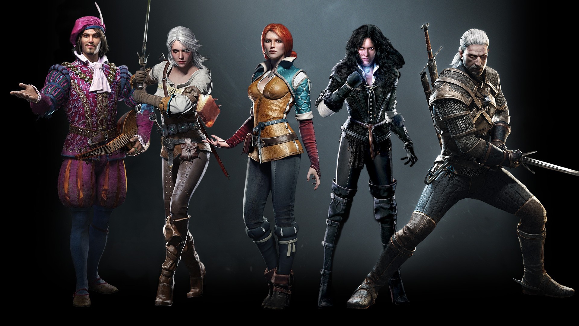 Ciri Geralt Of Rivia Yennefer Of Vengerberg Triss Merigold - Witcher Character , HD Wallpaper & Backgrounds