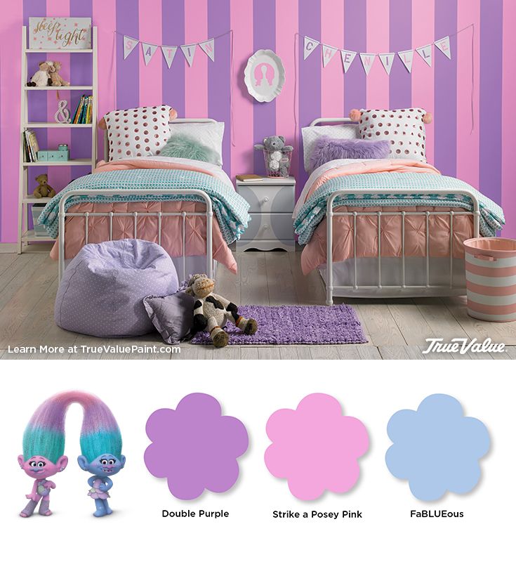 Trolls Bedroom Wallpaper Design Ideas - Trolls Themed Bedroom Ideas , HD Wallpaper & Backgrounds