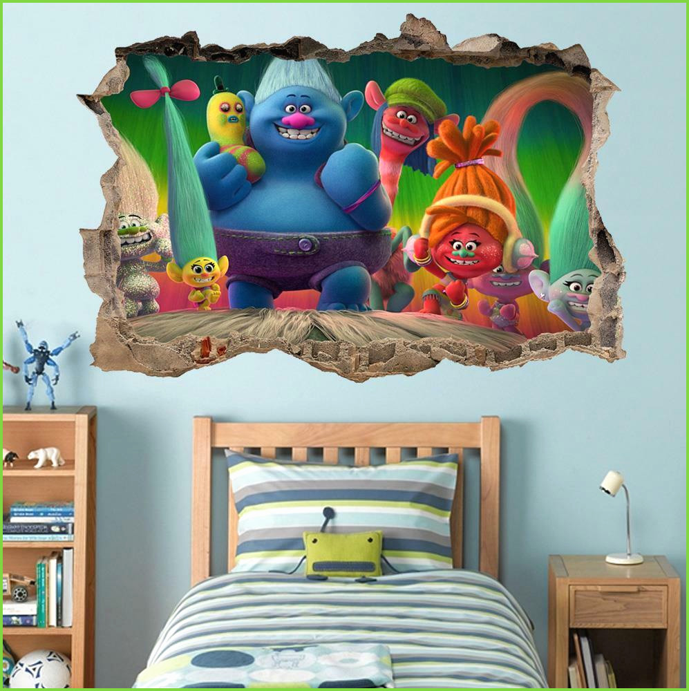 Lovely Trolls Movie Smashed Wall Decal Graphic Wall - Wall Decals Zelda , HD Wallpaper & Backgrounds